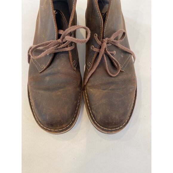 Clarks Men’s Brown Bushacre Chukka Leather Lace Up Shoes EUC Sz 11M Cushioned main image 10